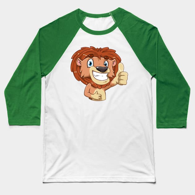 little lion Baseball T-Shirt by peyek saputra